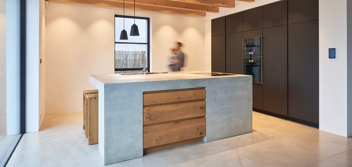 Concrete Oak Linoleum